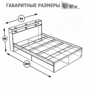 Камелия Кровать 0900, цвет белый, ШхГхВ 93,5х217х78,2 см., сп.м. 900х2000 мм., без матраса, основание есть в Кировграде - kirovgrad.mebel-74.com | фото