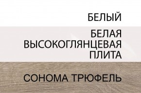 Комод 2D-1S/TYP 34, LINATE ,цвет белый/сонома трюфель в Кировграде - kirovgrad.mebel-74.com | фото