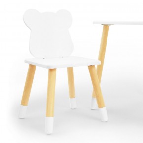 Комплект детской мебели стол и два стула Мишутка (Белый/Белый/Береза) в Кировграде - kirovgrad.mebel-74.com | фото
