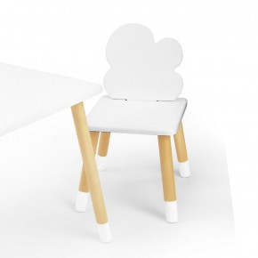 Комплект детской мебели стол и два стула Облачко (Белый/Белый/Береза) в Кировграде - kirovgrad.mebel-74.com | фото