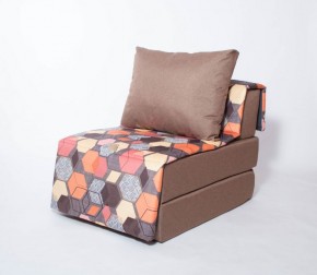 Кресло-кровать бескаркасное Харви (коричневый-геометрия браун) в Кировграде - kirovgrad.mebel-74.com | фото