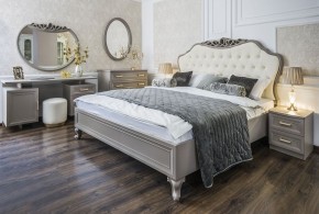 Кровать Мокко 1600 с мягким изголовьем + основание (серый камень) в Кировграде - kirovgrad.mebel-74.com | фото