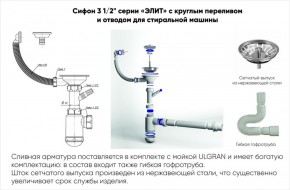 Мойка кухонная ULGRAN U-101 (500) в Кировграде - kirovgrad.mebel-74.com | фото