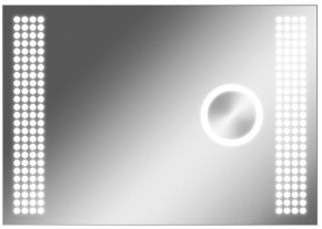 Зеркало Cosmo 100 alum (линза) с подсветкой Sansa (SCL1026Z) в Кировграде - kirovgrad.mebel-74.com | фото