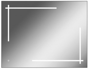 Зеркало Ray 90 black с подсветкой Sansa (SR1036Z) в Кировграде - kirovgrad.mebel-74.com | фото
